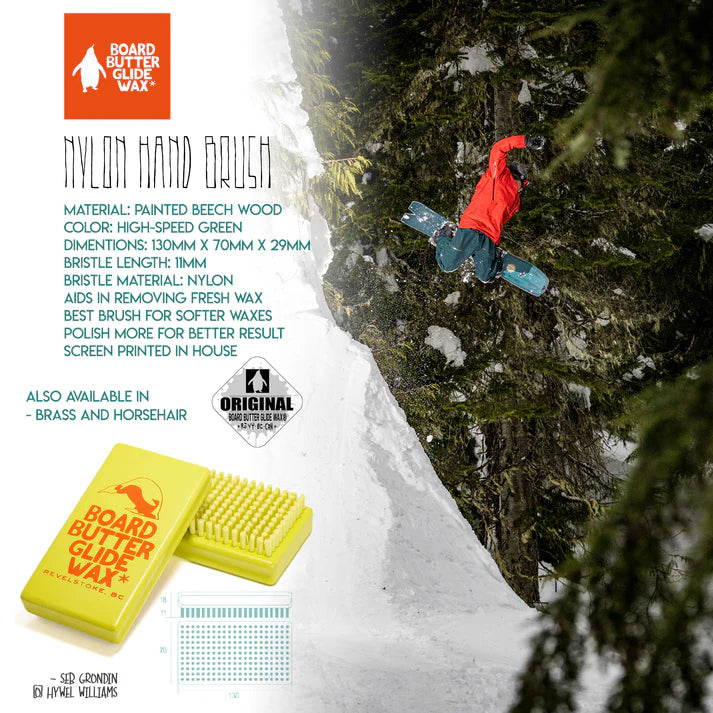 Board Butter Glide Wax - Nylon Hand Brush