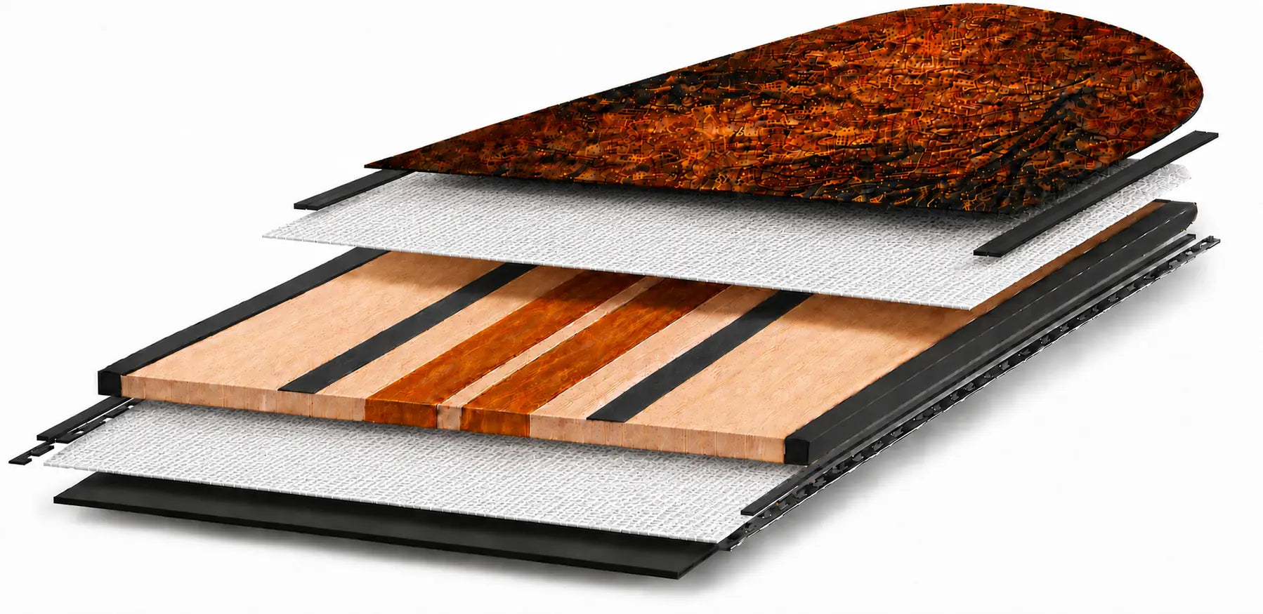 Biaxial fiberglass composite layup