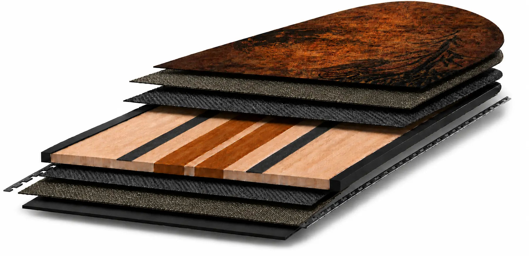 Carbon fiber composite layup