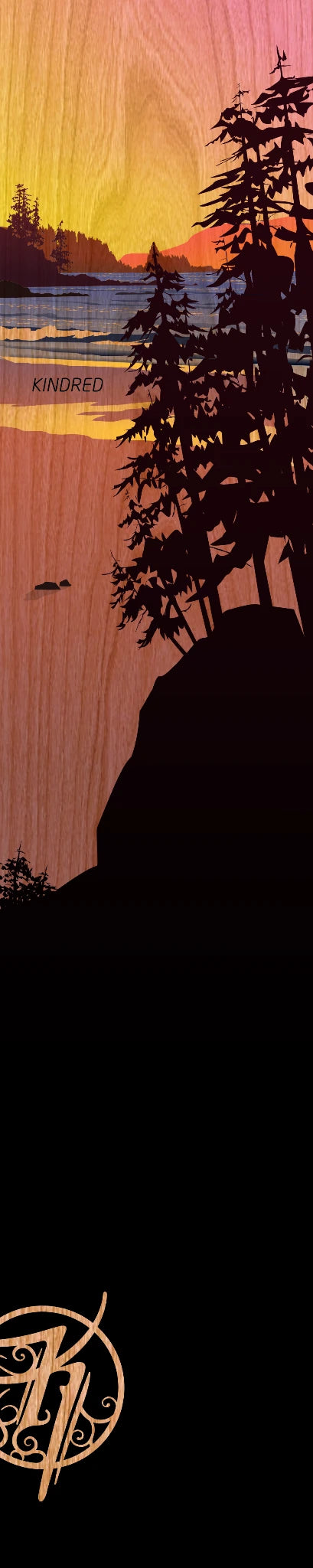 Island Sunset stock snowboard graphic